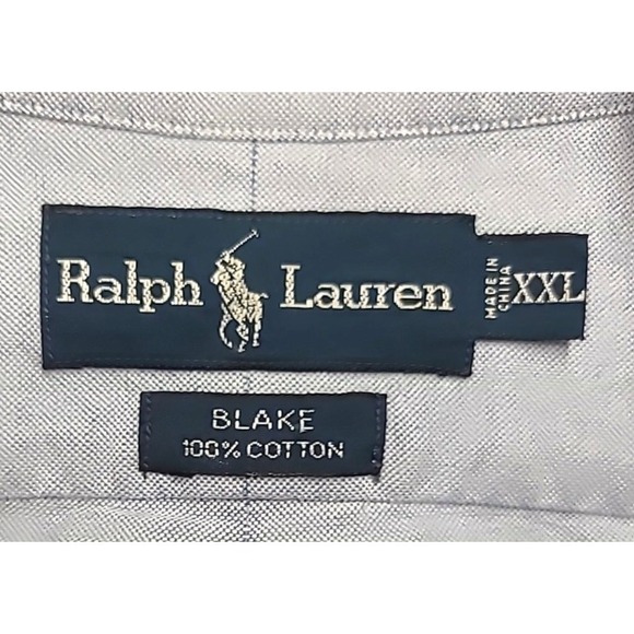 Ralph Lauren Blake Button Up Oxford Shirt Lt Blue Flesh Pony Old Money Business - Picture 4 of 8